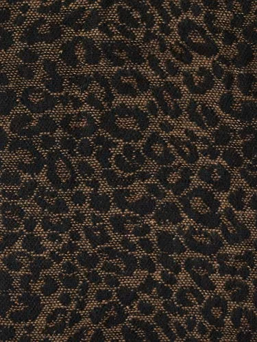 Time and Tru Black Brown Cheetah Print Scarf and a Black Beanie Hat — 2