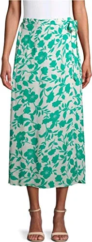 Green Breeze Floral Relaxed Fit Side Tie Skirt - 3XL