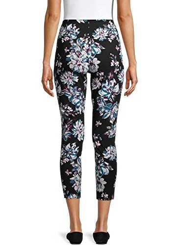 Time & Tru Women's Millennium Skinny Pants (6, Black Floral)