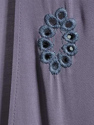 Time And Tru Women's Eyelet Kimono Size S-M Gray — 2