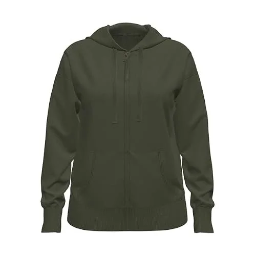 Women's Full Zip Hoodie (Green, Medium) — 3