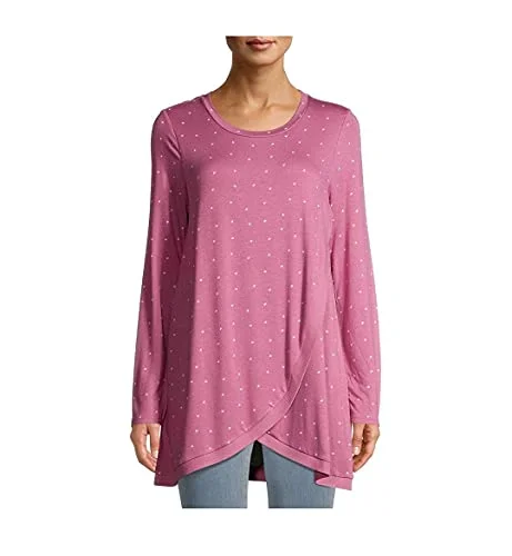 Time and Tru Maternity Nursing Tulip Sweatshirt (Tea Rose, XL), X-Large
