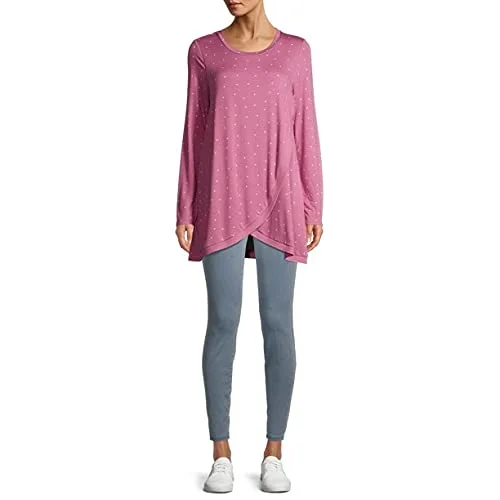 Time and Tru Maternity Nursing Tulip Sweatshirt (Tea Rose, XL), X-Large — 2