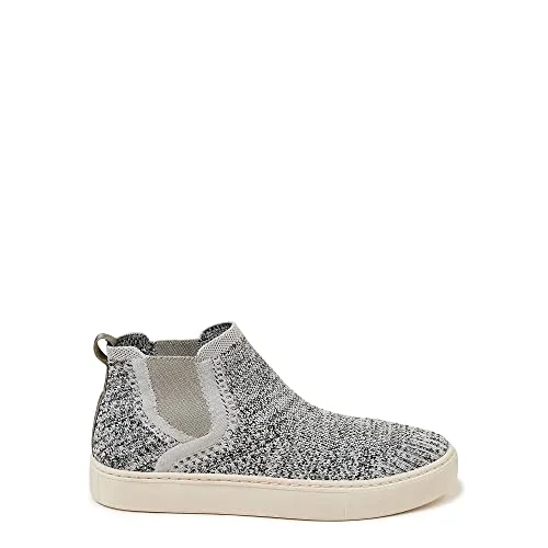 Time & Tru Women's Knit High Top Casual Sneaker Grey (M, Grey, Numeric_9) — 2