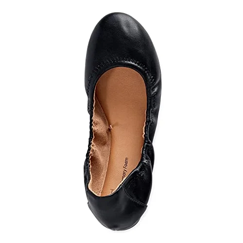 Time and Tru Women's Scrunch Ballet Flats (Black, us_Footwear_Size_System, Adult, Women, Numeric, Medium, Numeric_11) — 4