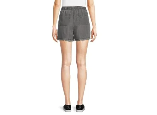 Time and Tru Women's Soft Pull on Shorts (as1, Alpha, x_s, Regular, Regular, Black Wash) — 2
