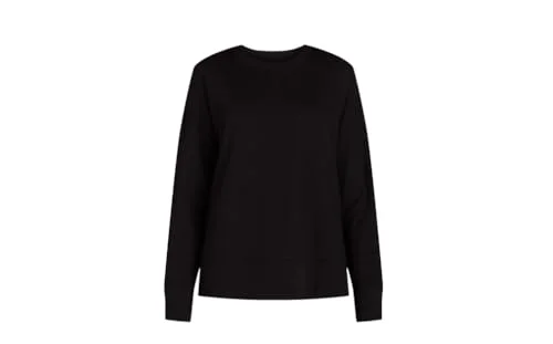 Time and Tru Women's Pullover Crewneck Sweatshirt (as1, alpha, x_l, regular, regular, Black)