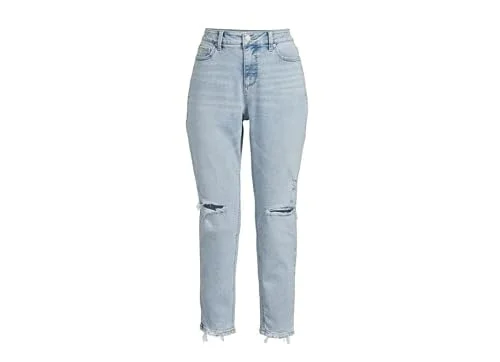 Time and Tru Women's High Rise Mom Jeans (US, Numeric, 18, Regular, Regular, Light Wash) — 4