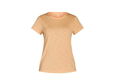 Time and Tru Women's Slub Crew T-Shirt (US, Alpha, Large, Regular, Regular, Peach) — 4