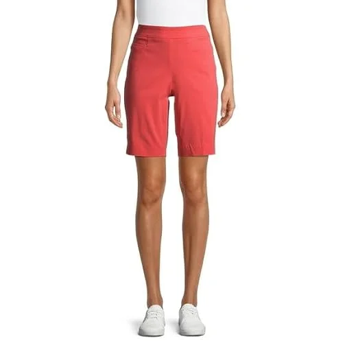 Pull-On Bermuda Shorts — (orange small)